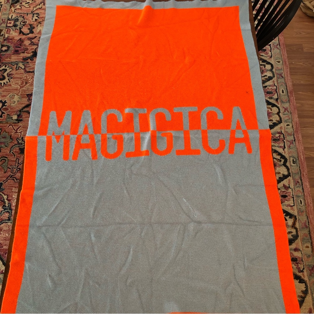BAUBLERBAR Custom Orange & Blue Blanket "Magigica